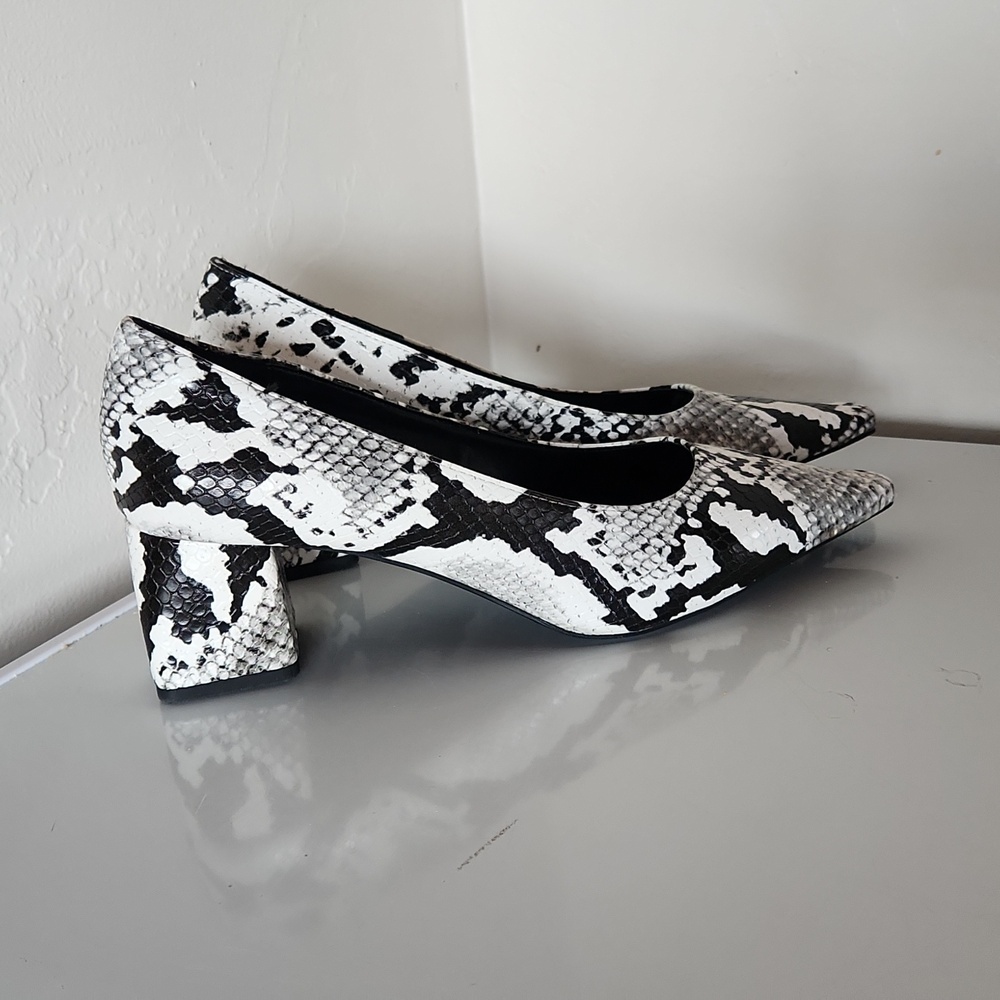 Beautiful New Zara Trafaluc Python Snakeskin Bloc… - image 3